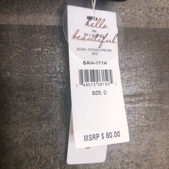 NWT PilyQ Sahara Stitched Gypsy High Neck Swim Top - Picture 7 of 11